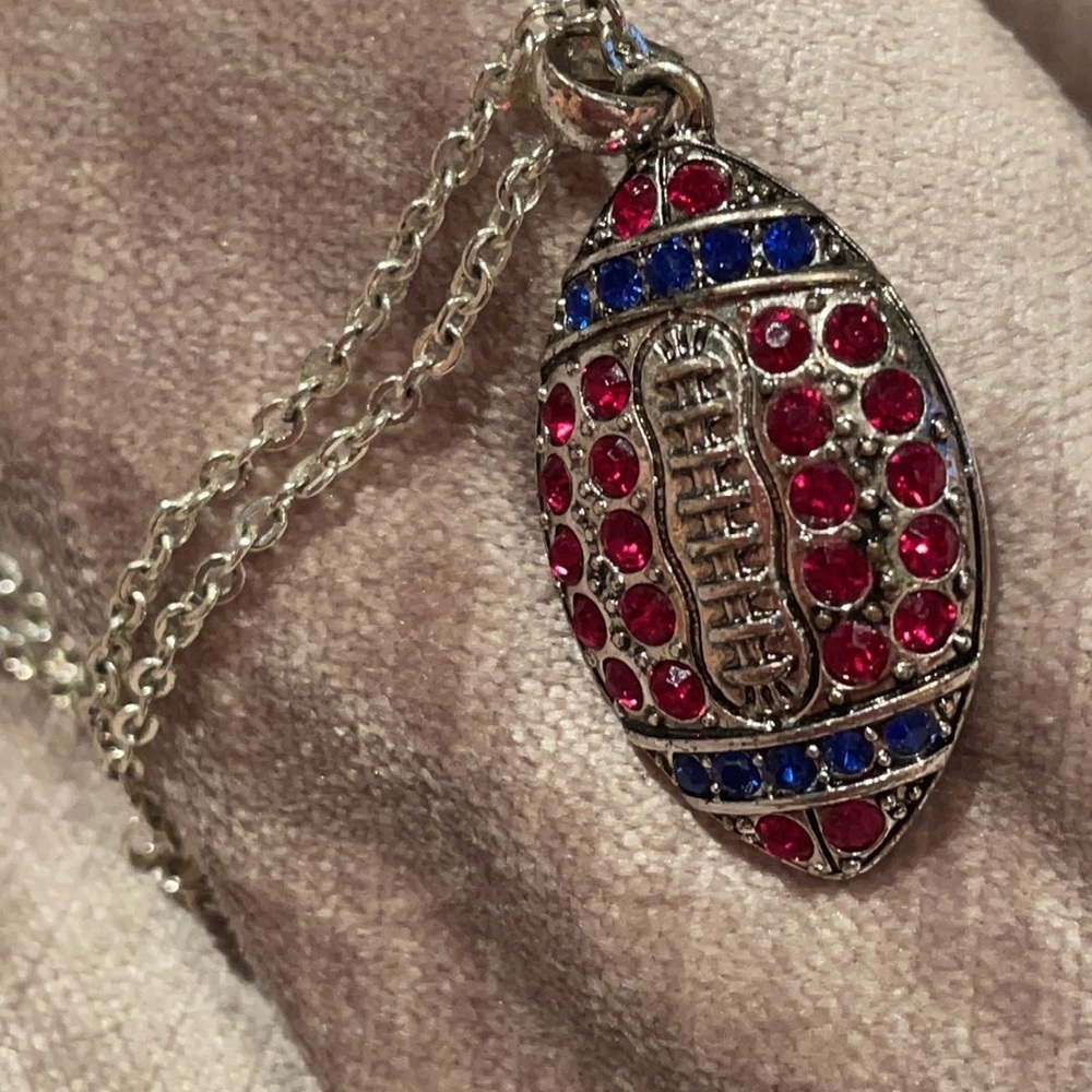 Football Rhinestone Necklace - Picture 2 of 7